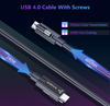 USB 4.0 C to C Screw-Locking  Cable