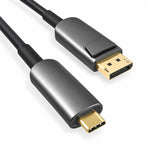 swegltek USB-C to DisplayPort active optical cable with staggered connectors