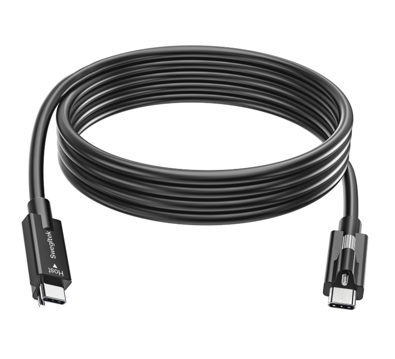 USB 4.0 C to C Screw-Locking  Cable