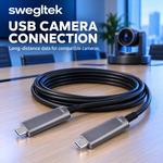 Optical USB-C cable for compatible USB cameras