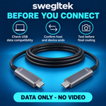 USB-C data cable compatibility and installation checks