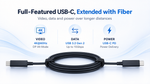 USB-C optical cable supporting video data and power