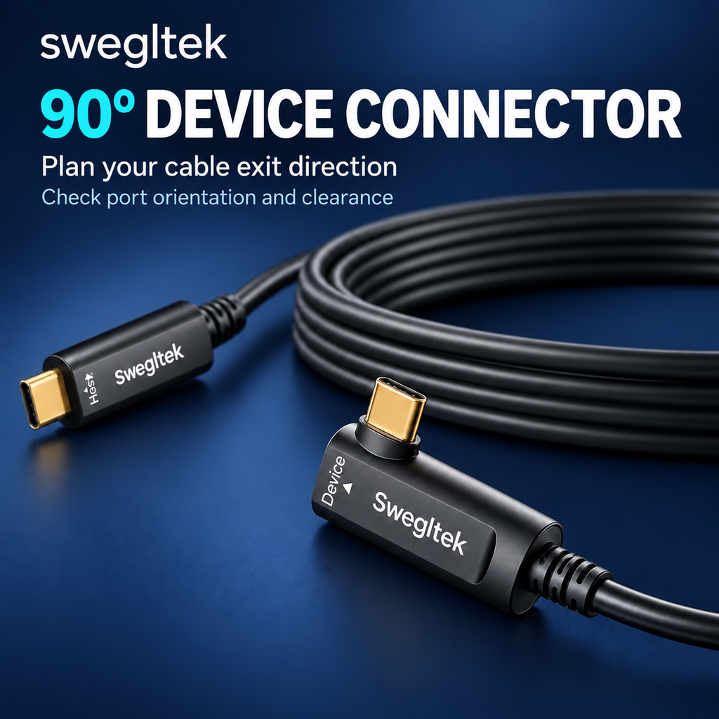 90-degree USB-C device connector close-up