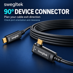 90-degree USB-C device connector close-up