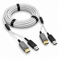 swegltek SDUY-8730 DisplayPort 1.4 + USB 3.0 Active Optical Cable | 5–100m