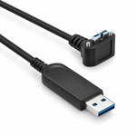 swegltek SSMB-3120 USB-A and right-angle screw-locking Micro-B connectors on white.