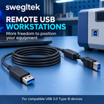 USB Type-B instrument and computer workstation application.
