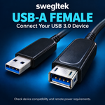 Protruding USB-A female receptacle on SUMF-3000 cable