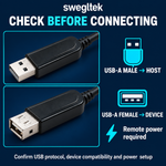 SUMF-3000 USB-A male host and female remote connection guide