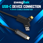 SUYC-3250 USB-C device connector and 4.5mm cable