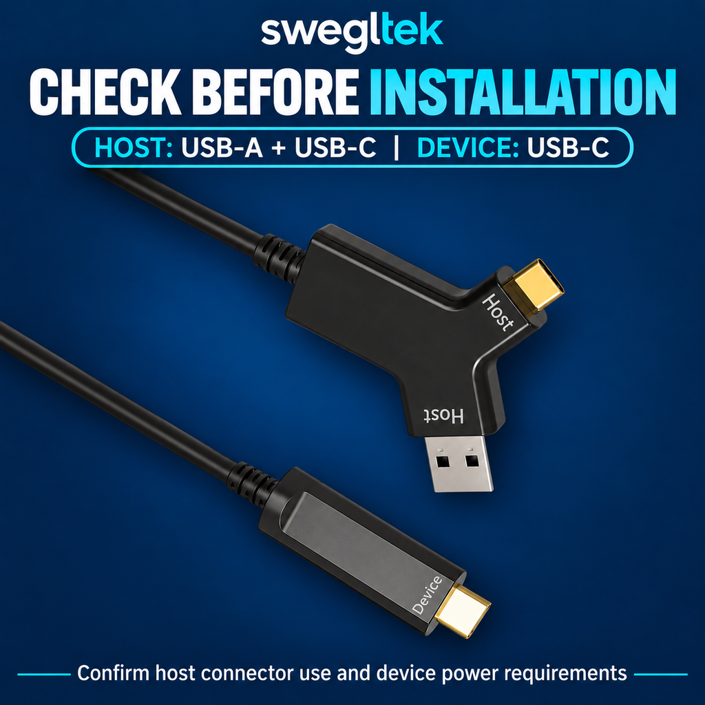 SUYC-3250 host device and power installation guidance
