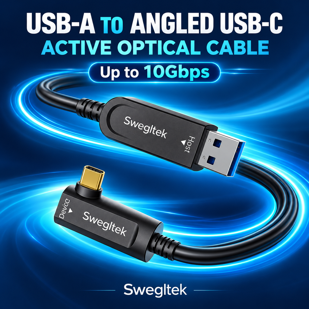 swegltek USB-A to right-angle USB-C active optical cable 02-speed