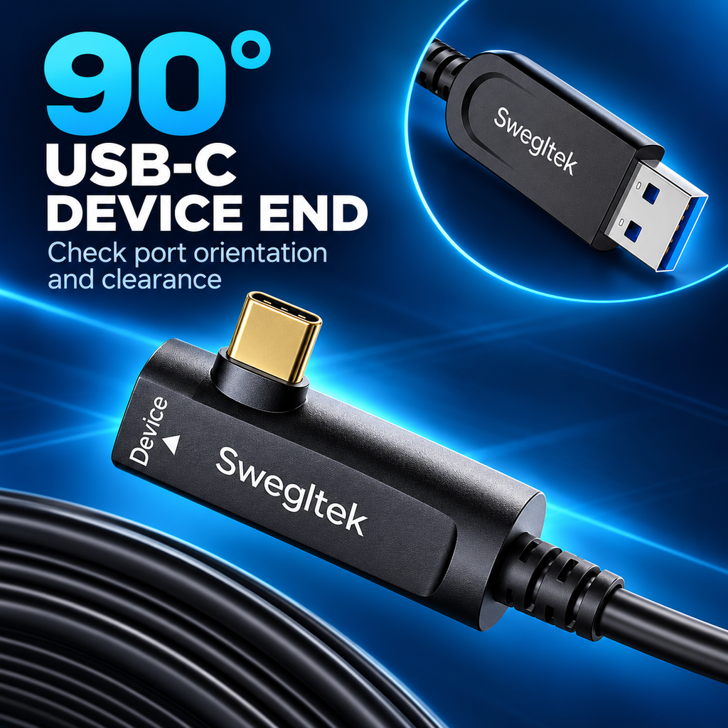 swegltek USB-A to right-angle USB-C active optical cable 03-angle
