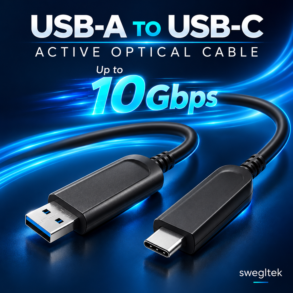 swegltek USB-A to straight USB-C active optical cable 02-speed