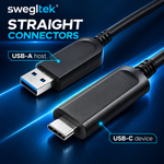 swegltek USB-A to straight USB-C active optical cable 03-connector