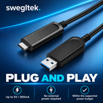 swegltek USB-A to straight USB-C active optical cable 07-power