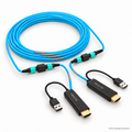 Swegltek Armored Detachable Pure Fiber HDMI Cable | MPO Modular Design | 5–100m