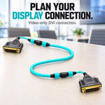 Swegltek DVI optical cable in an S-shaped layout with an MPO joint at each end.