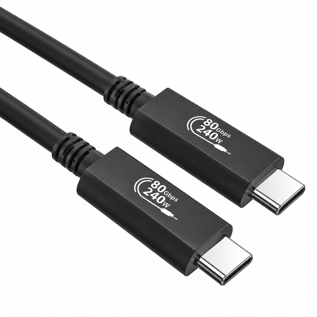 Swegltek USB4 micro coaxial copper USB-C cable,80Gbps,USBPD up240W, main.