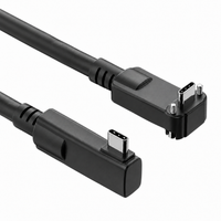 Swegltek USB-C Full-Feature Active Optical Cable | 2-Lane, 10Gbps, 4K60 | Angled Screw Lock | 3–15m